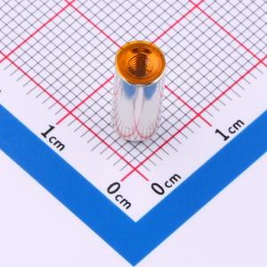 电路板表贴圆螺母柱，M3,5.56,长度=12mm,1.53，铜镀锡盲孔